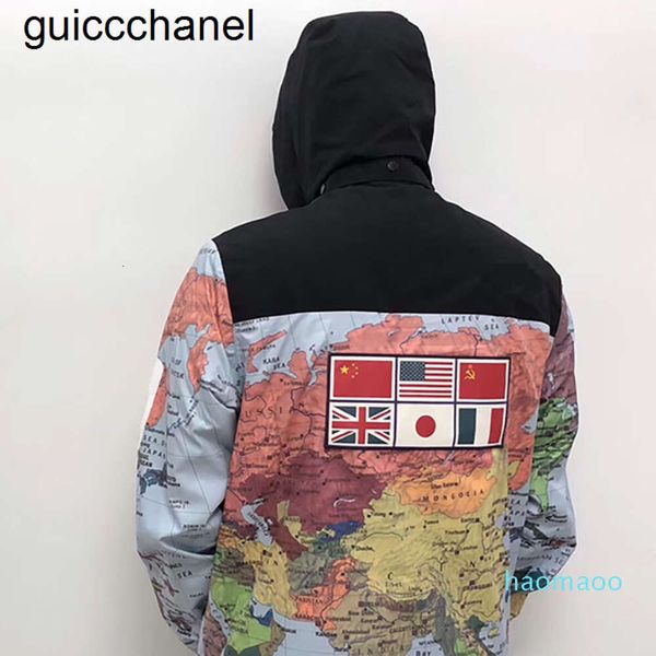 Designer 23ss Marchio di moda Uomo Giacche Abbigliamento Donna Designer Mappa del mondo Giacca riflettente Uomo Capispalla Cappotto invernale Giacca da donna