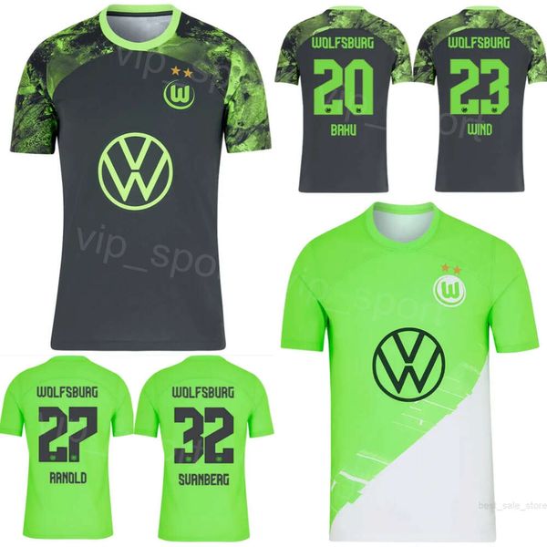 Clube 2023-24 VfL Wolfsburg Camisas de futebol 23 WIND 21 MAEHLE 11 TOMAS 31 GERHARDT 4 LACROIX 32 SVANBERG 19 MAJER 20 BAKU 27 ARNOLD 5 ZESIGER 7 CERNY Camisa de futebol Kits