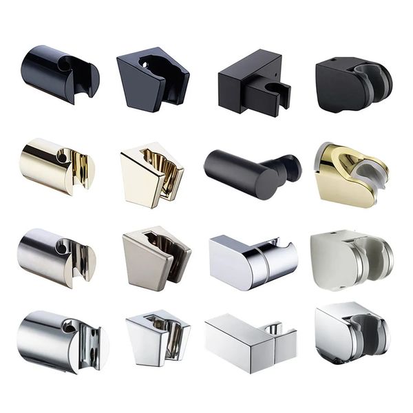 Cabeças de chuveiro do banheiro ABS ajustável suporte de mão suporte de parede cromo escovado níquel ouro fosco preto terminado 231027