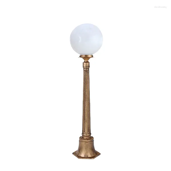 Круглый шар, белый светодиодный светильник для лужайки, двор, сад, парк, открытый солнечный свет