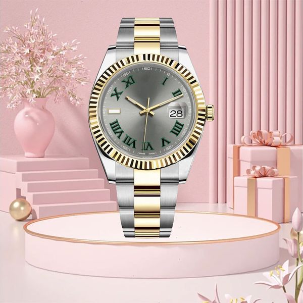 Elegante luxo mens relógios 36mm 41mm mecânico de alta qualidade rlx homem relógio datejust relógio 8215 movimento relógio de safira relógios de pulso de moda de luxo à prova d'água