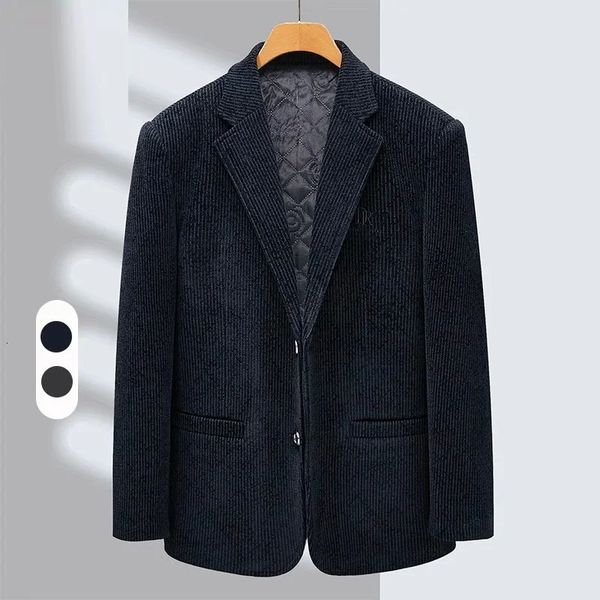 Ternos masculinos blazers lazer terno casaco para homens primavera e outono grosso não engomar negócios pequeno de meia idade único oeste jaqueta 231027