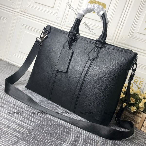 Designer-Tasche, Herren-Handtasche, Aktentasche, Luxus-Einkaufstasche, Herren-Business-Tasche, Computer-Tasche, Umhängetasche, Herren-Umhängetaschen, Leder, Laptop-Taschen, Reißverschluss-Umhängetaschen, Schwarz