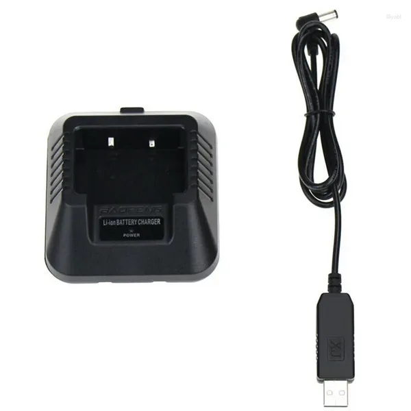 Walkie talkie HTHL-Walkie carregador de bateria USB substituição de cabo de carregamento para baofeng UV-5R UV-5RE DM-5R rádio em dois sentidos