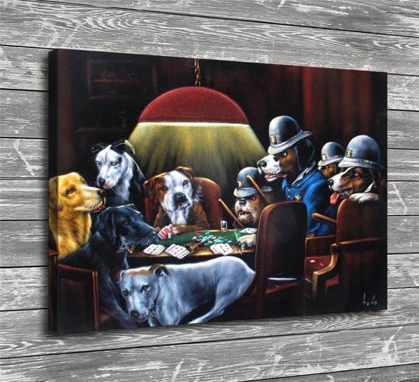 Cães Jogando Poker 25HD Impressão em Tela Nova Decoração de Casa Pintura ArtUnframedFramed7552413