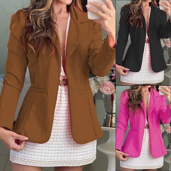 Ternos femininos primavera outono blazer topo feminino elegante moda manga longa lapela colarinho espartilho frente aberta magro ajuste jaqueta casaco outwear y2k ins