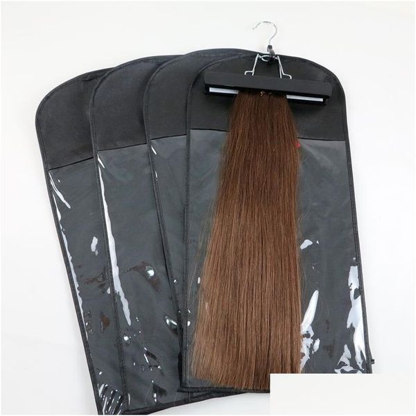 Haarwerkzeuge Extensions Verpackungsbeutel Staubdichtes Paket mit Aufhänger für Clip Human Weft Professinal Drop Delivery Produkte Zubehör Dhysd