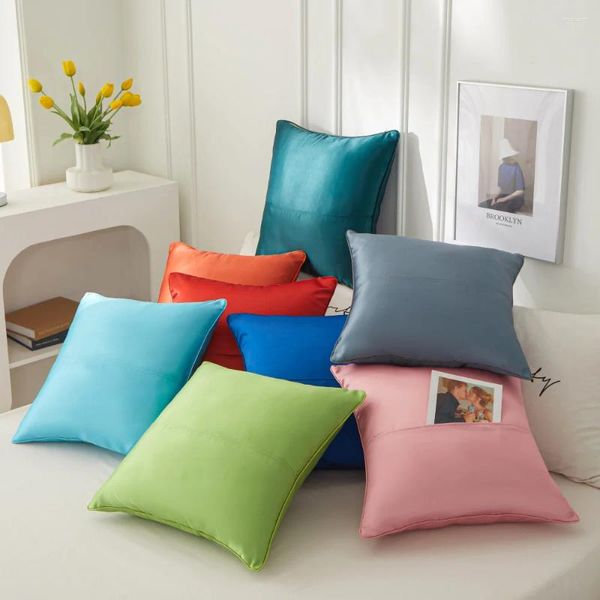 Kissen Sommer Candy Farbe Umschlag Geschlossene Abdeckung Einfache Pillowslip Kissenbezug Solide Fall Hause Bettwäsche