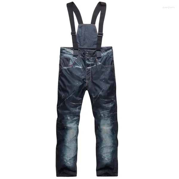 Pantaloni da sci Factory Jeans Sci antivento addensato caldo cotone resistente all'usura per uomo e donna