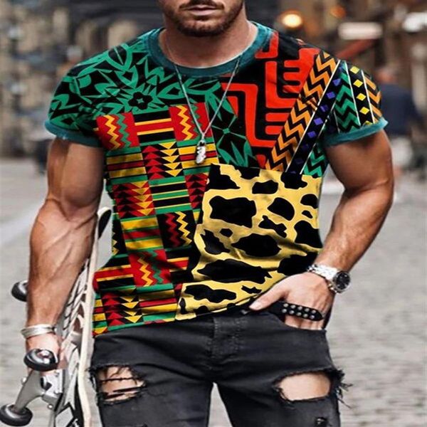 24 Stile Herren T-Shirts Casual Nation Style Druck Afrika Kurzarm Kleidung200r