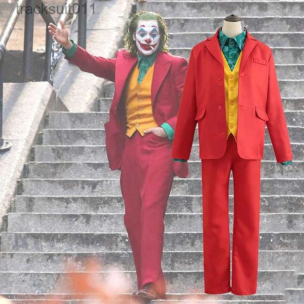 Anime Kostümleri Joker Cadılar Bayramı Partisi Karnaval Sahnesi Performansı için Uygun Yetişkinler Palyaço Cosplay Come L231027