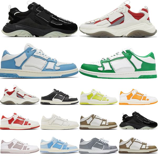 scarpe per uomo donna abito casual sneakers tacco piatto rosso nero bianco verde Skel Top scarpe da ginnastica basse con lacci mocassini con plateau Calzature