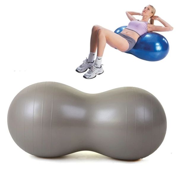 Bolas de ioga 9045cm Bola de amendoim inflável AntiBurst Espessamento Pilates Exercitador Indoor Sports Fitness Balance com bomba manual 231027