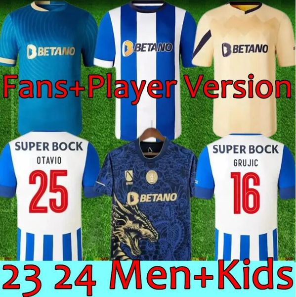 23 24 FC Porto CAMPEOES 2023 2024 Camisa ESPECIALTitulos Futebol Clube Porto LUIS DIAZ MATHEUS MEHDI Maillots De Foot MAREGA Kit de camisa de futebol SERGIO Camisas de futebol