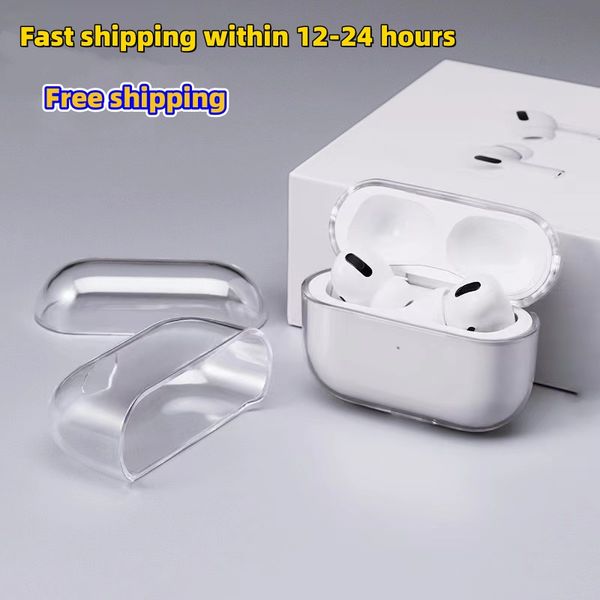 custodia in tpu trasparente per Apple Airpdos pro 2 2a generazione Auricolari Accessori Cuffie Bluetooth Custodia protettiva in silicone solido per Airpods 3 Gen