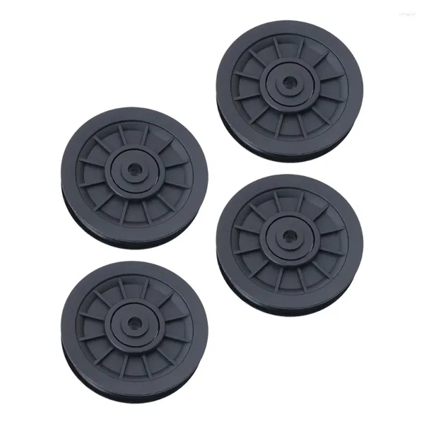 Acessórios 4 PCS Rodas de polia de rolamento universal para máquina de cabo Ginásio Parte Garagem Fitness (Preto)