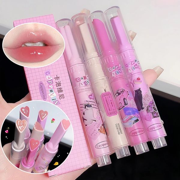 Lippenstift FLORTTE Stift Gelee Spiegel Wasser Lipgloss Anhaltende Feuchtigkeitsspendende Sexy Tönung Koreanische Glasur Mädchen Schönheit Kosmetik 6 Stücke 231027