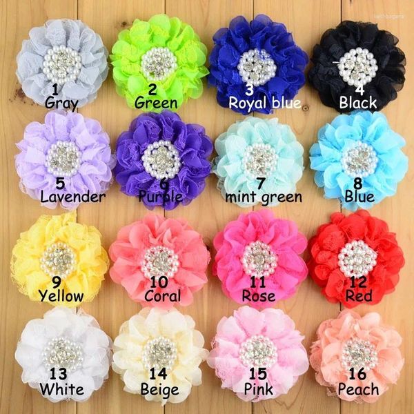 Flores decorativas 4 tamanhos 9cm renda guarnição remendo aplique tecido vestido de casamento faça você mesmo véu de cabelo de noiva roupas decoração de chapéu