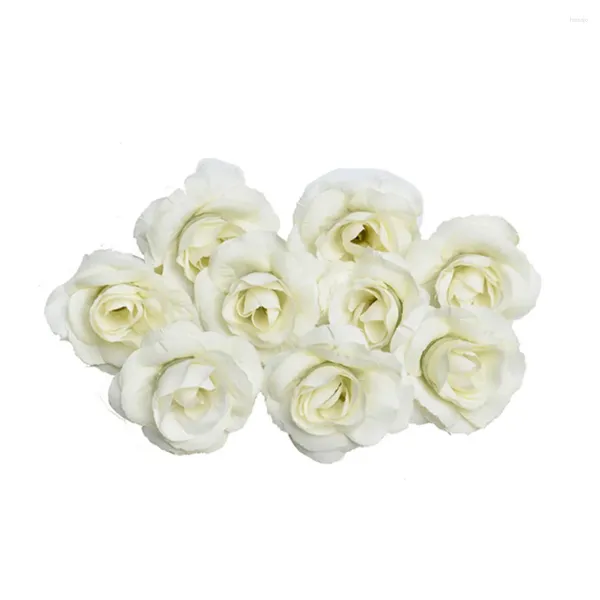 Fiori decorativi 50 pezzi per feste portatili artigianali testa di fiore artificiale riutilizzabili da sposa leggeri fai da te decorazione floreale per matrimoni rosa finta