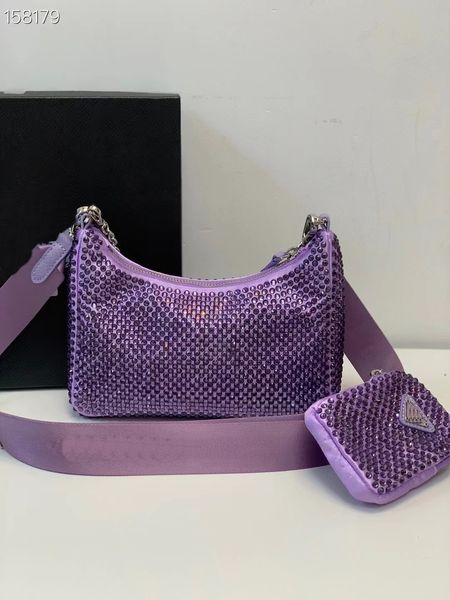 Borse a tracolla superiori Borsa a tracolla da donna con diamanti Nuove borse di cristallo Borse moda estiva sotto le ascelle Borse di lusso Zaini classici di qualità in nylon bling