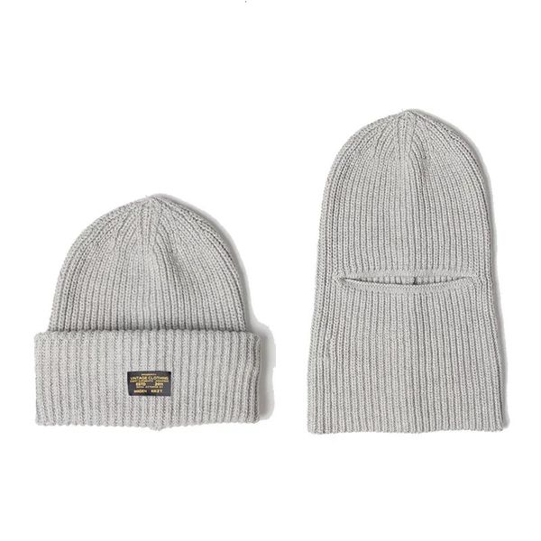 BeanieSkull Caps Winter Skullies Beanies Hüte für Männer Frauen Gestrickter Wollschal Sturmhaube Maske Gorras Motorhaube Dicke warme handgemachte Mütze 231027