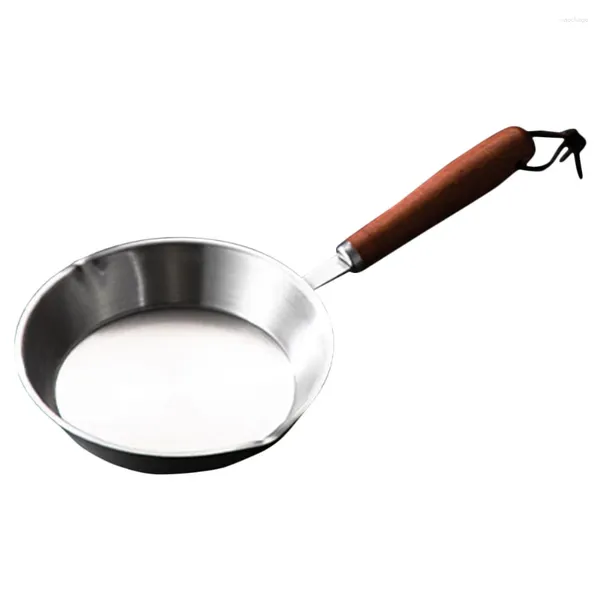 Panelas Frigideira Óleo Aquecimento Frigideira Ovo Portátil Aço Inoxidável Pancake Maker Manteiga Derretendo Potes
