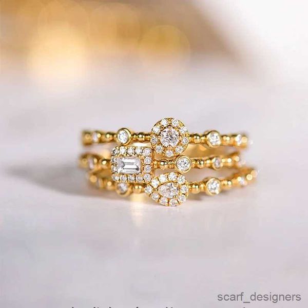 Кольца-группы, изящное женское кольцо, одинаковые по цвету кубического золота, кольца для свиданий, модные ювелирные изделия, подарки для подруги, R231027