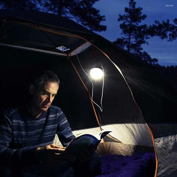 Lanterne portatili Lampada da tenda solare Lanterna ricaricabile da campeggio Banca di alimentazione a luce regolabile