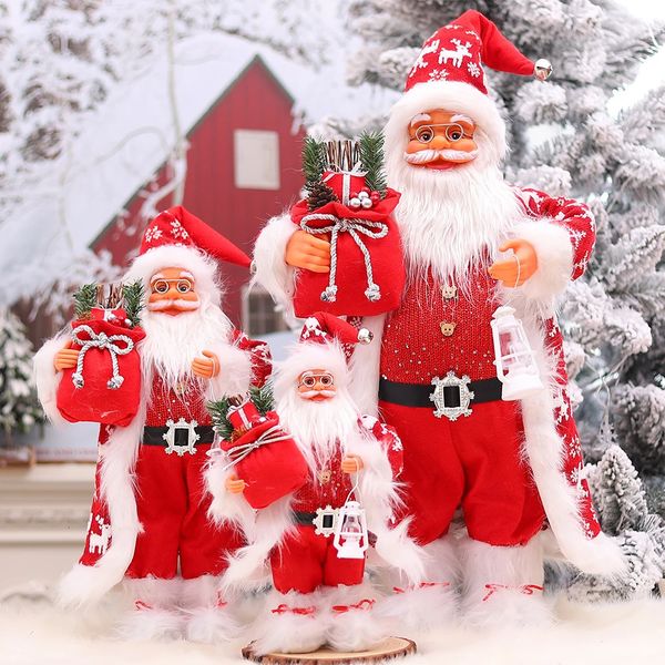 Decorações de Natal Decorações de Feliz Natal para Casa 60/45/30cm Decoração de Janela de Papai Noel Feliz Ano 2024 Shopping Boneca Árvore de Natal 231027