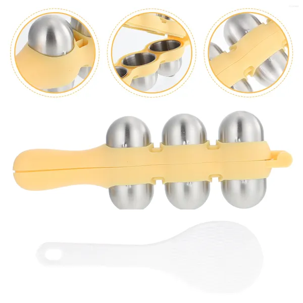 Set di stoviglie Stampo per palline di riso per macchina Stampi per Tuile per bambini Stampi per Bento in acciaio inossidabile fai-da-te in silicone