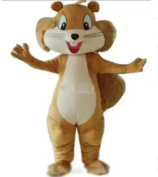 Costume da mascotte scoiattolo deluxe di Halloween Personaggio a tema anime dei cartoni animati Festa di carnevale di Natale Costumi fantasia Abito per adulti