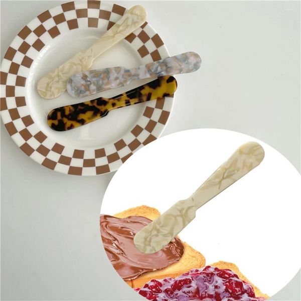 Messen 1 ST Franse Retro Dessertlepel Jam Boter Mes Servies Acryl Cake Mooie Leuke Po Props