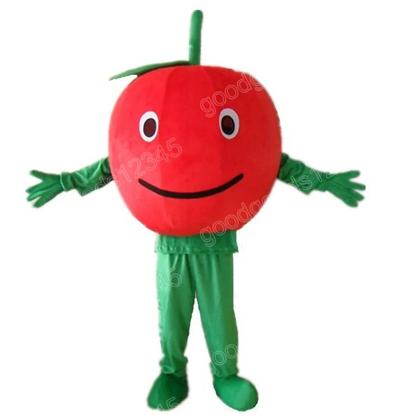 2024 Costumi della mascotte di Apple di formato adulto Vestito operato da Halloween Vestito da festa Personaggio dei cartoni animati Carnevale Natale Pubblicità Costume da festa di compleanno Vestito unisex