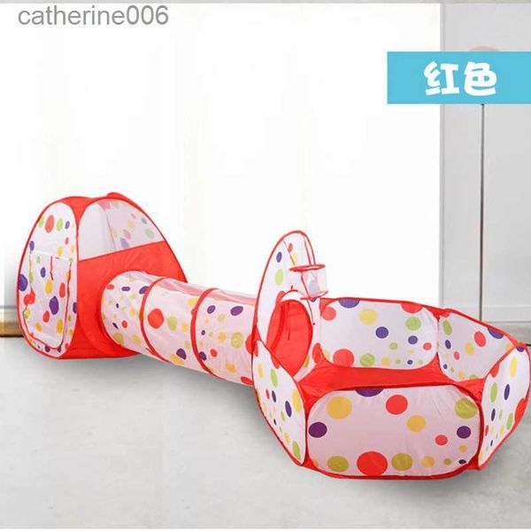 Baby Rail Grande vasca per palline per bambini con tunnel di scansione Box per bambini portatile con cestino Pieghevole Piscina per palline oceaniche Tenda da campeggio Giocattoli per bambiniL231027