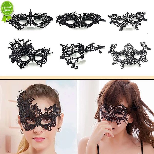 Maschera per il viso in maschera di travestimento in pizzo cavo da donna Maschera sexy per cosplay, ballo di fine anno, oggetti di scena per feste di carnevale, maschera di Halloween, maschere per feste a mezza faccia