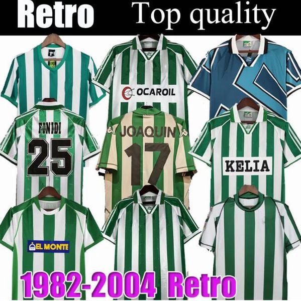 Fußballtrikots Retro REAL 76 77 94 95 96 97 98 02 03 04 klassische Vintage-Langarm-Fußballtrikots ALFONSO BETIS JOAQUIN DENILSON 1994 1995 1996 1997 1998 2002 2003 20046