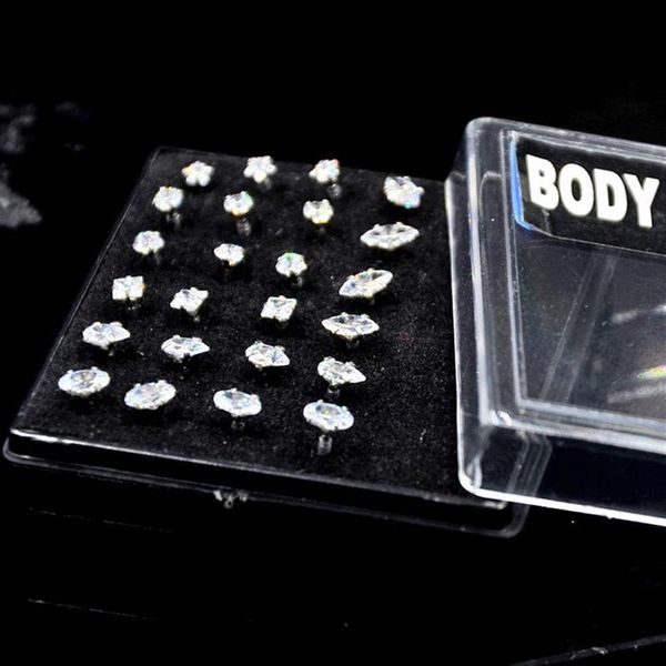 Barbell Bench Press Bog-24pcs Box Mixed 7 Designs Bioplast Flexível Labret Stud Lip Ring Horse Eye Ellips Orelha Tragus Cartilage278R