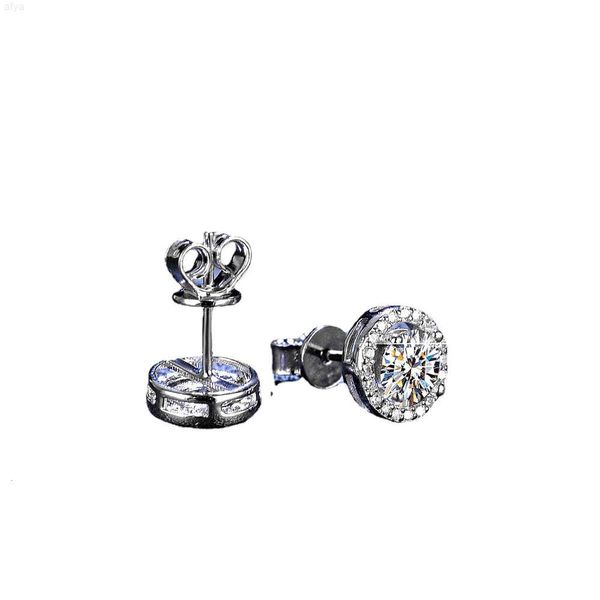 Ua60 Dropshipping S925 Prata Esterlina com Gemas Soltas de Moissanite 5mm 0.5ct Stud Beauty Fine