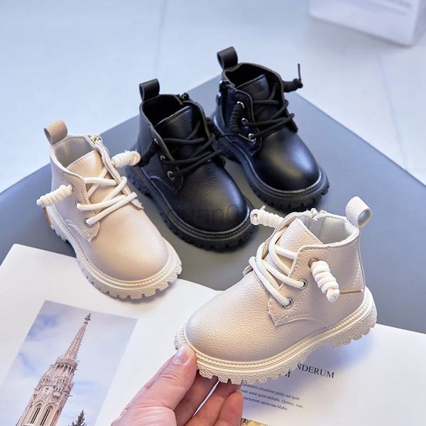 Stivali Stivaletti per bambini scarpe da ragazzo autunno e inverno stivali in pelle per bambini stivali per bambini alla moda per ragazze racchette da neve per bambini E08091 231027