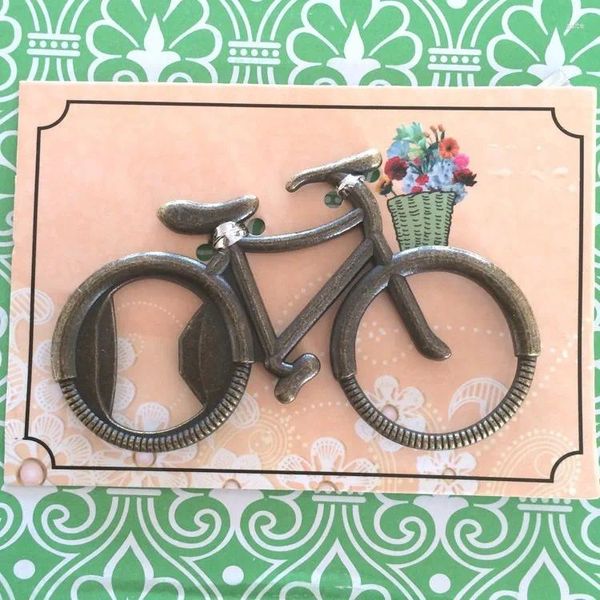 Favor de festa 100 pçs/lote vintage bicicleta em forma de abridor de garrafa de vinho presente de presente de convidado de casamento