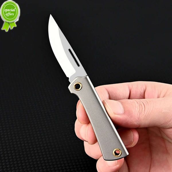 Titanyum alaşım katlanır mini bıçak keskin bıçağı sanat bıçağı taşınabilir anahtarlık açılışını açma ekspres teslimat kutusu küçük bıçak el aletleri