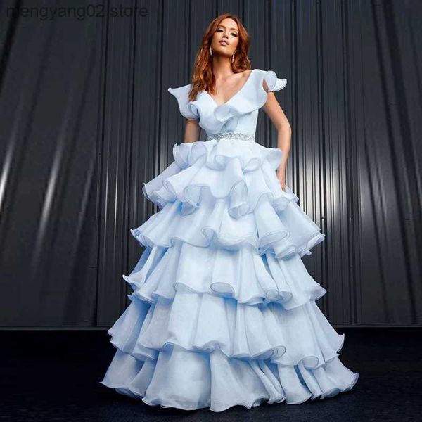 Vestidos de pista nning fofo em camadas longas organza saias de noiva inchado em camadas mulheres organza saia customizada feminina maxi saias t231027