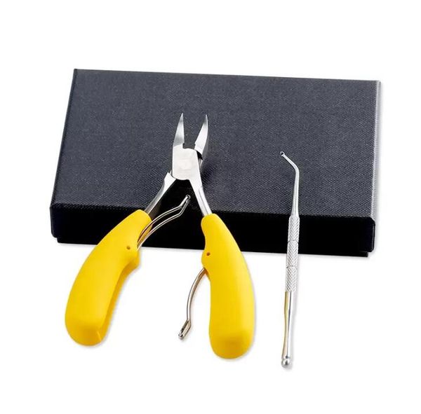 Edelstahl-Nagelknipser, Schneider, Zehen- und Fingerhautzange, Maniküre-Werkzeugset mit Box für dicke eingewachsene Zehennägel, Fingernagelzange, Pediküre-Werkzeuge für eingewachsene Zehennägel