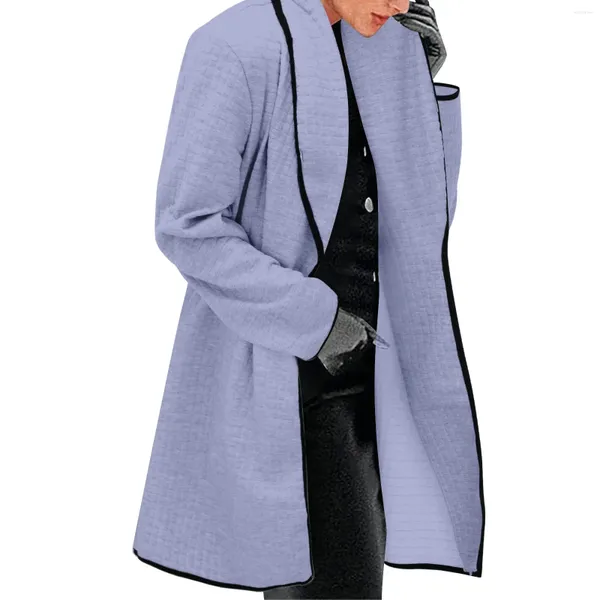 Giacche da donna Moda donna inverno manica lunga cardigan aperto colore casual cappotto di lana trench giacca tendenza gilet da donna fuzzy corto