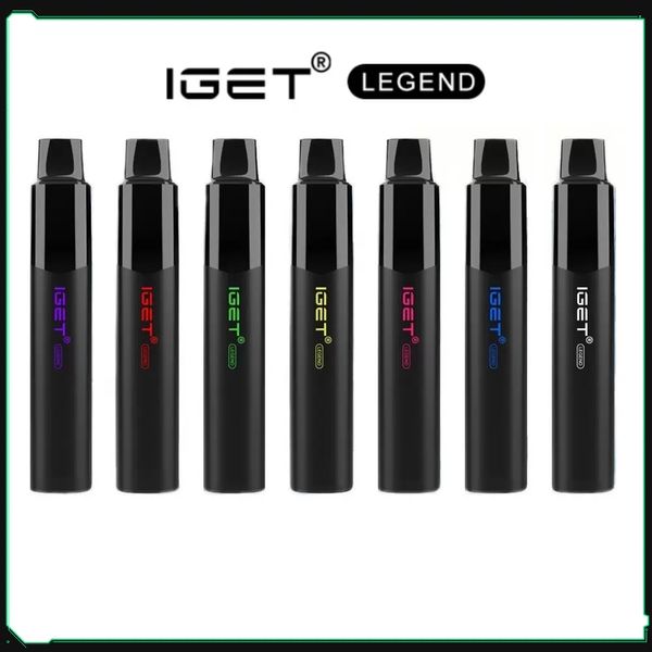 Sigarette elettroniche usa e getta originali IGET LEGEND 4000 Kit dispositivo vape Pod Cartuccia preriempita da 12 ml Batteria da 1100 mAh Commercio all'ingrosso autentico