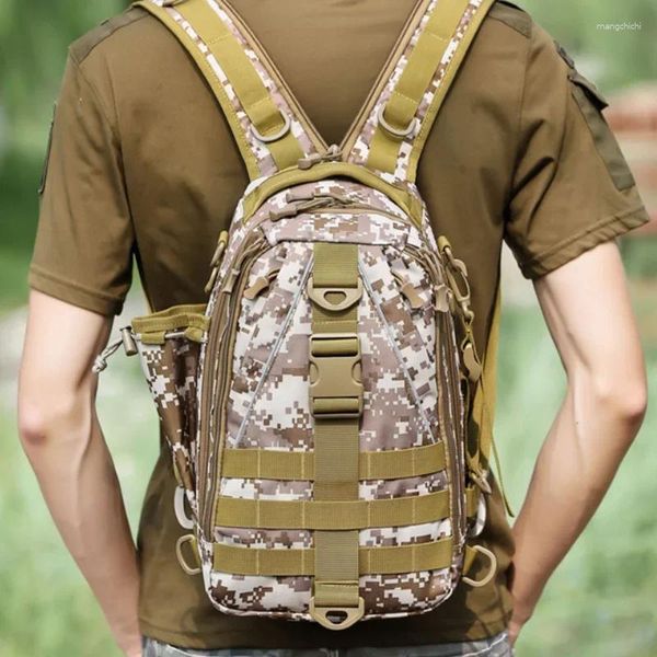 Рюкзак на открытом воздухе, военный, тактический, армейский, камуфляжный, сумка через плечо Molle, спортивный, для верховой езды, пешего туризма, кемпинга, охоты, водонепроницаемый рюкзак