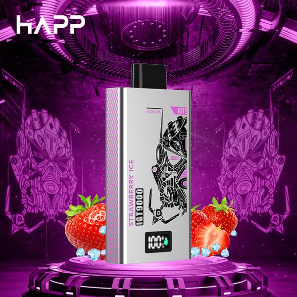 Happ Private Model 9K Puffs Vape barra descartável Cigarros eletrônicos 9000 Puff Vopers Dessechable Rechargable E Papieros com exibição de tela