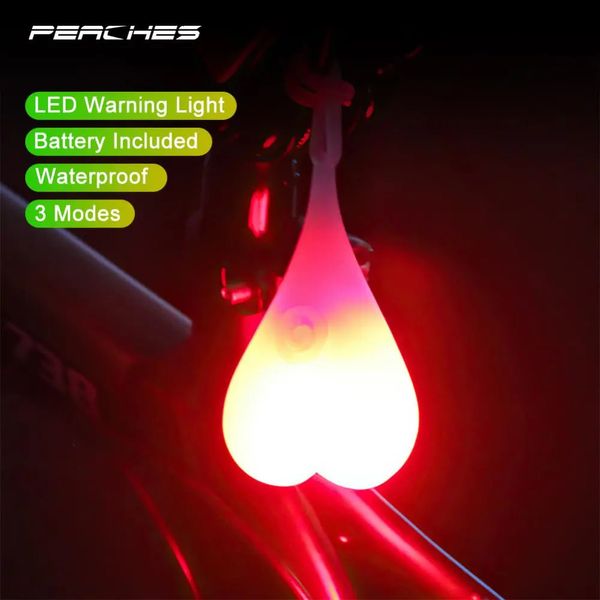 Luzes de bicicleta traseira de bicicleta luz LED de silicone luz traseira LED 231027
