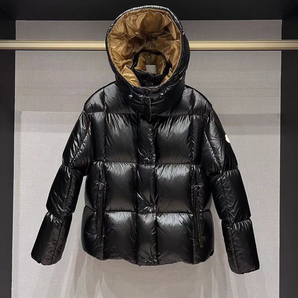 Tasche Damen Daunenjacke mit Kapuze Winter Outdoor Wärme lange schwarze Jacken Mäntel Echter Waschbärenhaarkragen Warme Mode Parkas mit Gürtel Damenmantel S-XXL