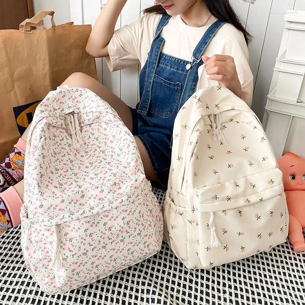 Rucksack Fashion Floral Rucksäcke Schule Für Frauen Wasserdichte Schultasche Teenager Nylon Rucksäcke Große Kapazität Studenten Reisetaschen